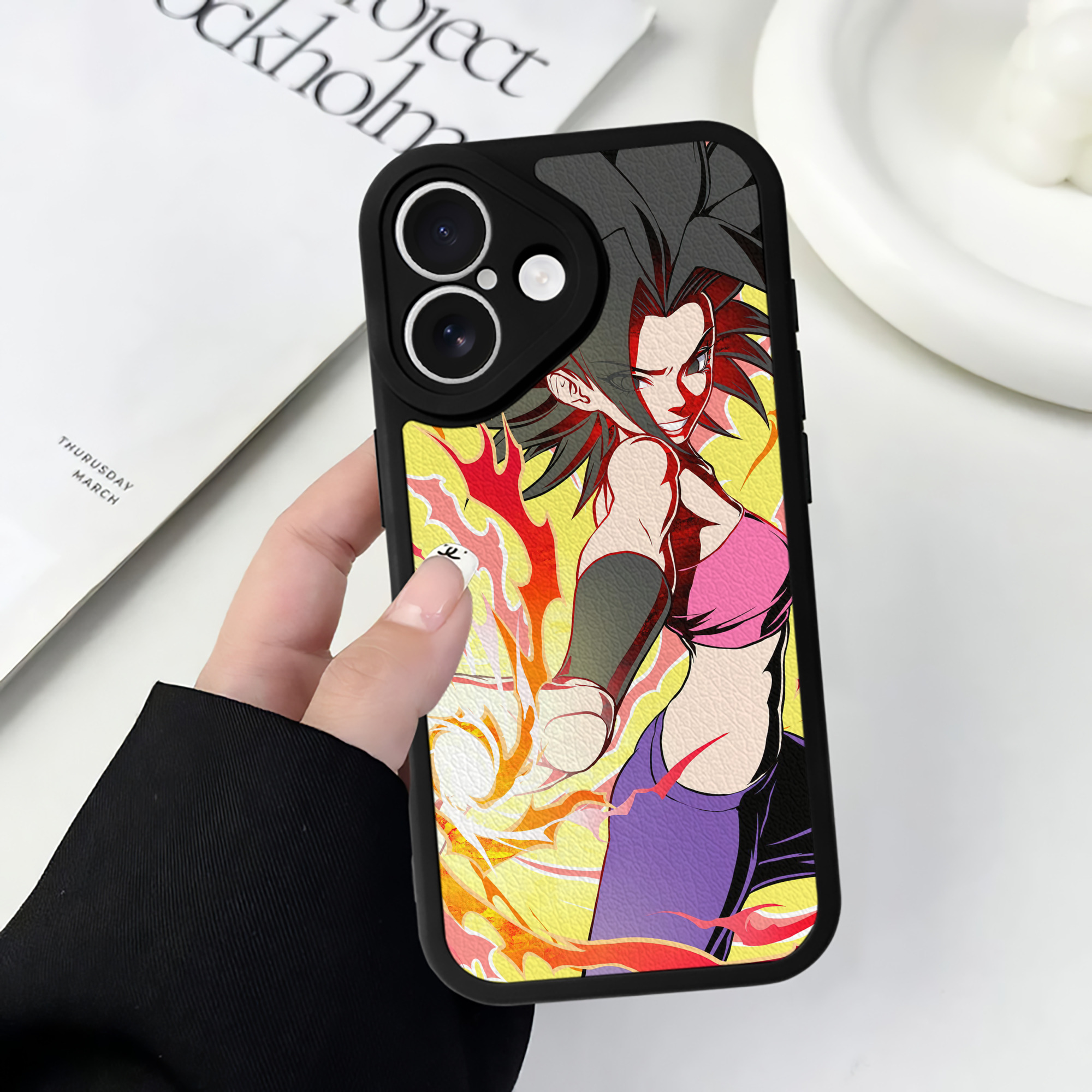 （画像用） ドラゴンボール DRAGON BALL 【iPhone 16シリーズ対応】シリコンスマホケース（レザー調） 材質：シリコン